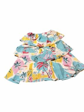 💙 True Destinations tropical collection Ruffle Tiered Mini dress